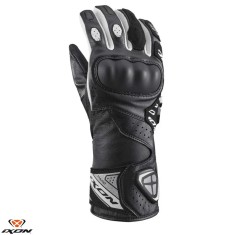 Manusi femei pentru scuter - motocicleta Racing vara piele Ixon model Thund LS culoare: negru/alb &ndash; degete tactile L (9/10)