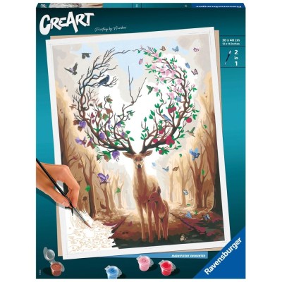 Ravensburger - CreArt pictura pe numere pentru adulti cerb magic foto