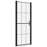 Cumpara ieftin Usa de dus, negru, 91 x 195 cm, sticla securizata