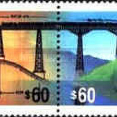 Chile 1990 - Malleco Viaduct, tren, cai ferate, serie neuzata