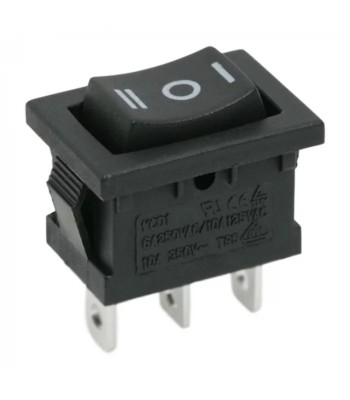 Interupator basculant 1 circuit 3 pini 6A 250V ON-OFF-ON cu retinere foto