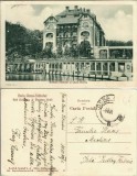 CP1667N Hotelul statului și Lacul Horea, Baia Ocna Sibiului/Bad Salzburg/Vizakna f&uuml;rdő, carte poștală circulată Mediaș