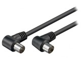 Cablu Coaxial 75&Omega; 1,5m Negru, Goobay