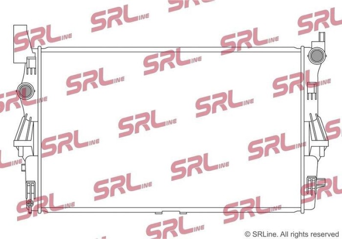 Radiator Mercedes Vito/V-Class, motor: 1.6 cdi, intrare/iesire conectare rapida, 690x420x18, SRLine, Aluminiu/ Plastic brazat, 4475010201; A4475010201