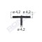 Conector Teu Furtun Conducte Universal 4.2Mm - Negru Set 5 Buc 136656 C60653-RMX