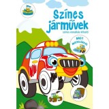 Sz&iacute;nes j&aacute;rművek - Sz&iacute;nes vonalk&aacute;s kifestő