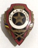 INSIGNA ART AA DE FRUNTE ARTILERIST ANTIAERIANA RPR NR 51762 ARTILERIE AVIATIE