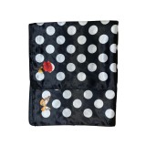 Esarfa dama cu buline, Dacali, negru/alb, 60x60 cm