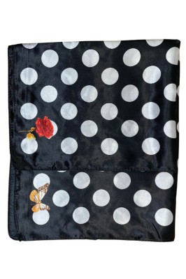 Esarfa dama cu buline, Dacali, negru/alb, 60x60 cm foto
