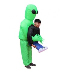 Costum extraterestru Alien Pick Me Up, gonflabil, din polister, multicolor, Gonga foto