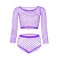 Set 2 Piese Fishnet, Violet, S-L