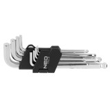 Set chei imbus hexagonale sferice magnetice 1.5-10 mm, 9 piese