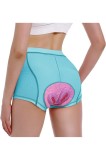 Lenjerie Intima Sorturi Ciclism Femei, Marime XL, Culoare Albastru-Roz, Poliester, Confortabil