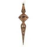 Cumpara ieftin Set 4 ornamente brad Craciun sticla aurie &Oslash; 8x32 cm