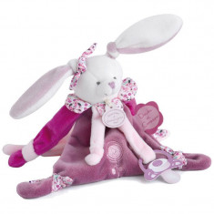 Doudou Gift Set Bunny with Soother Clip jucărie de pluș cu clips 1 buc