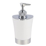 Dispenser Săpun Plastic 280 Ml Conic &ndash; Alb / Argintiu