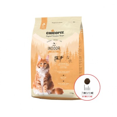 HRANA USCATA PENTRU PISICI SUPER PREMIUM CHICOPEE CNL ADULT INDOOR BEEF 1.5KG foto