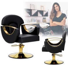 Scaun de coafat Jayce hidraulic rotativ pentru salonul de coafură Suport cromat scaun de coafor