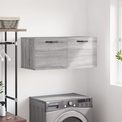 vidaXL Dulap de perete, gri sonoma, 80x36,5x35 cm, lemn compozit 830074 foto
