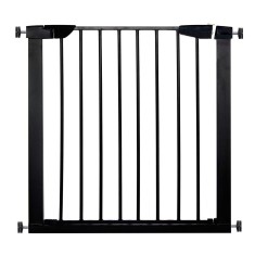 Poarta de siguranta Safety Gate pentru scari, ajustabila 75-82 cm, din otel, neagra Household NewTrend