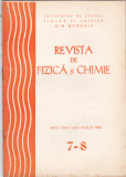 Revista De Fizica Si Chimie - Anul XXVII, Nr.7-8 , IULIE-AUG. 1990