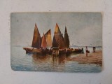 Carte postala / vedere veche, vintage, Italia Venezia Bragozzi, necirculata, 9x14cm