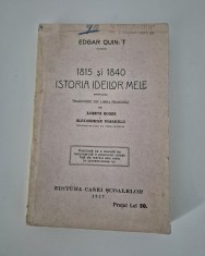 Carte veche 1927 Edgar Quinet 1815 si 1840 Istoria ideilor mele