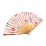 Evantai pliabil din bambus cu model floral