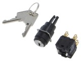 Comutator rotativ cu cheie 16mm 3 pozitii stabile NC x2 NO x2