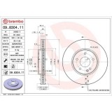 Set disc frana Chrysler Crossfire Roadster 05.04-12.08, Crossfire 07.03-12.08; Mercedes Clasa C (W203) 05.00-12.07, Clasa C Coupe (Cl203) 03.01-06.11