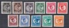 ROMANIA 1930 LP 86 d REGELE CAROL II FILIGRAN P.T.T. SERIE NEDANTELATA GUMA ORIGINALA SARNIERA, Nestampilat
