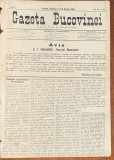 Cumpara ieftin GAZETA BUCOVINEI,CERNAUTI 6 AUGUST 1895/NUMAR DUBLU:61 si 62/ZIAR COMPLET,6 PAGINI/ POZE..