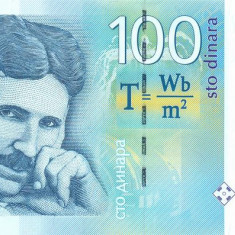 SERBIA █ bancnota █ 100 Dinara █ 2012 █ P-57a █ Serie AA █ UNC █ necirculata