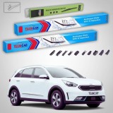 Cumpara ieftin Ștergătoare Kia Niro I/II DE/SG2 SUV 2016-prezent | Set Față și Spate Flat Premium &ndash; TeamCar&reg;