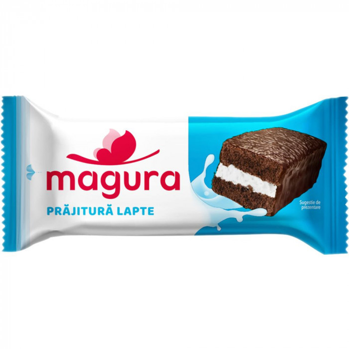 Prajitura cu Crema de Lapte Magura, 35 g, 24 Buc/Set, Prajitura cu Lapte, Prajitura Crema de Lapte, Prajitura cu Lapte, Prajitura Magura, Prajitura cu