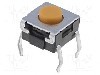 Microintrerupator, 6x6mm, OFF-(ON), SPST-NO, OMRON OCB - B3W-1002