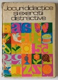 JOCURI DIDACTICE SI EXERCITII DISTRACTIVE , CULEGERE PENTRU CLASA I , coordonator ANGELA FRINCU , 1972 * PREZINTA URME DE UZURA