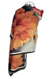 Fular dama l&acirc;nă de lux, crem/mov, 180x60cm, Multicolor, Lana