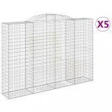 Cumpara ieftin Cosuri gabion arcuite 5 buc. 300x50x200/220 cm, fier galvanizat