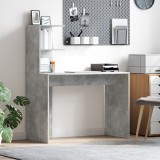 vidaXL birou de scris gri beton gri beton