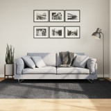 vidaXL Covor &quot;IZA&quot; aspect scandinav cu fire scurte, antracit,160x230cm