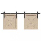 VidaXL Set uși glisante pentru dulap 122 cm oțel carbon 4009664