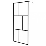 Cumpara ieftin Paravan de dus walk-in, negru, 100x195 cm, sticla securizata
