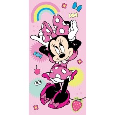 Prosop de plaja din bumbac, 140 x 70 cm cu imprimeu Minnie Mouse