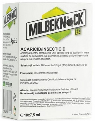 Insecticid acaricid MILBEKNOCK EC - 7,5 ml, Belchim, Contact, Vita de vie, Mar, Castraveti foto