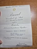 brevet in etui cu semnatura lui nicolae ceausescu - din anul 1972