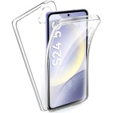 Husa 360 ALC Mobile, compatibila cu Samsung Galaxy S24, V2 Transparent fata+spate