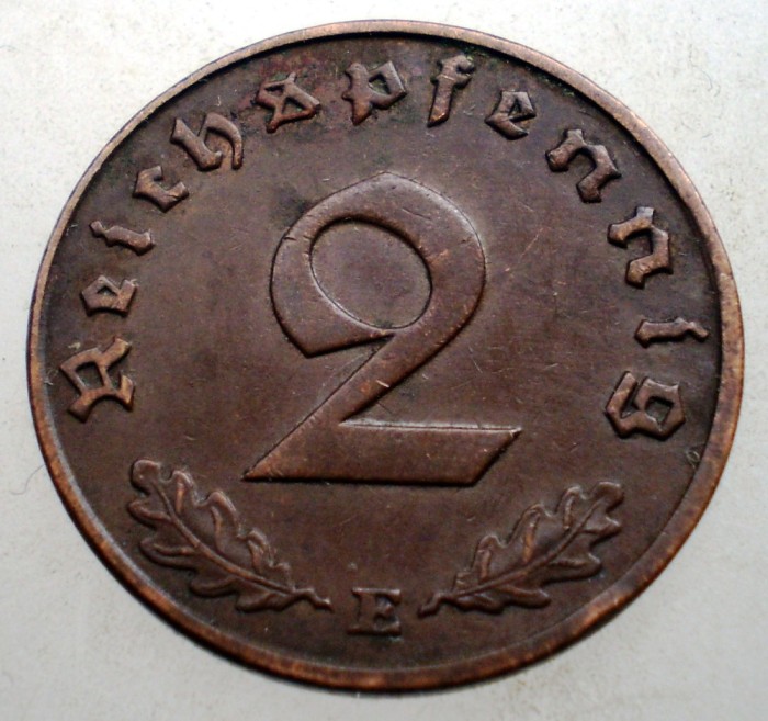 2.917 GERMANIA 2 REICHSPFENNIG 1939 E
