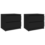Cumpara ieftin Noptiere, 2 buc., negru, 50x39x43,5 cm, PAL