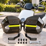 Cumpara ieftin Set 2 x Aparatori Maini Universale pentru Motocicleta, Scuter, ATV, Quad Buggy, FIXATO, Protectii Ghidon cu Insertii Reflectorizante, Handguard-uri pe